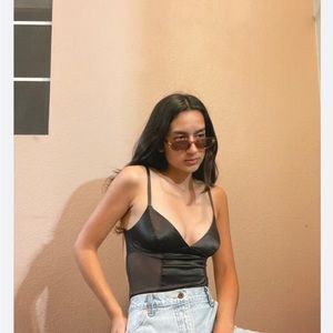 Parade satin bodysuit NWOT